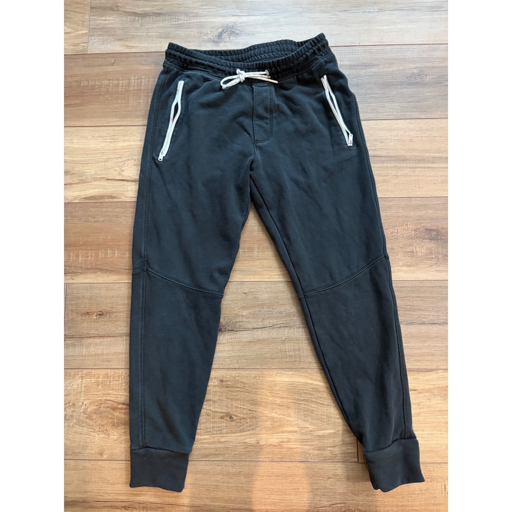 American Eagle Mens Black Active Joggers Size S Zipper Pockets Sweatpants